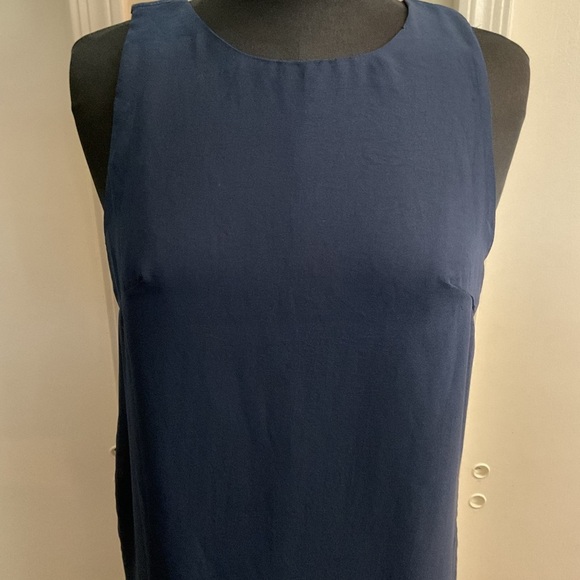 🤍 Navy Blue Open Back Short Dress - Picture 2 of 6